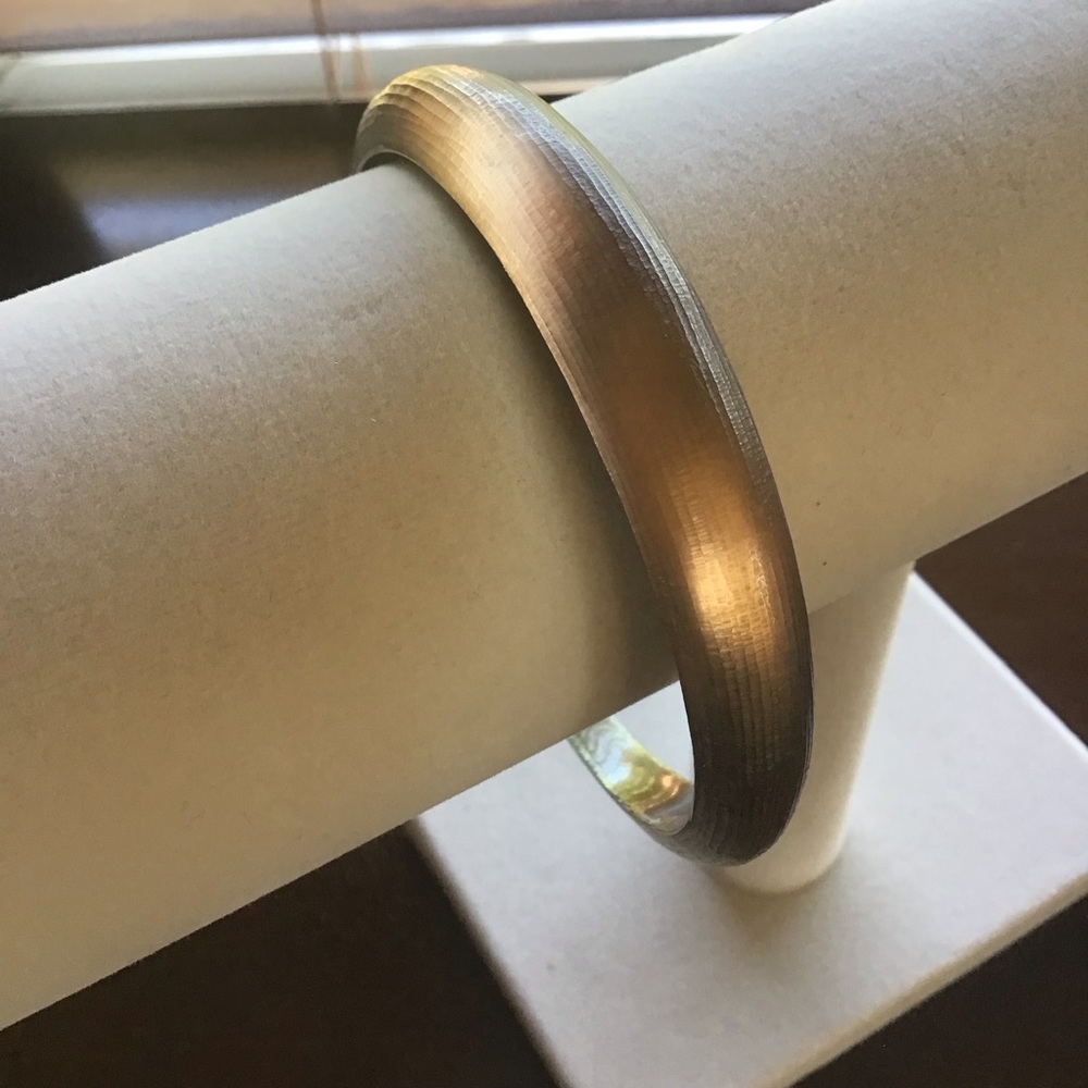 Alexis Bittar lucite ombré brown bangle bracelet